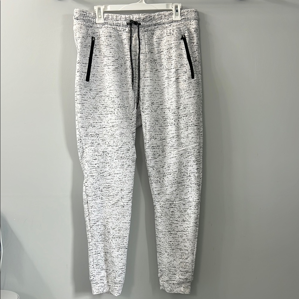 Brooklyn Cloth Men’s White & Black Speckled Sweat Pant Jogger Larger - Picture 4 of 9